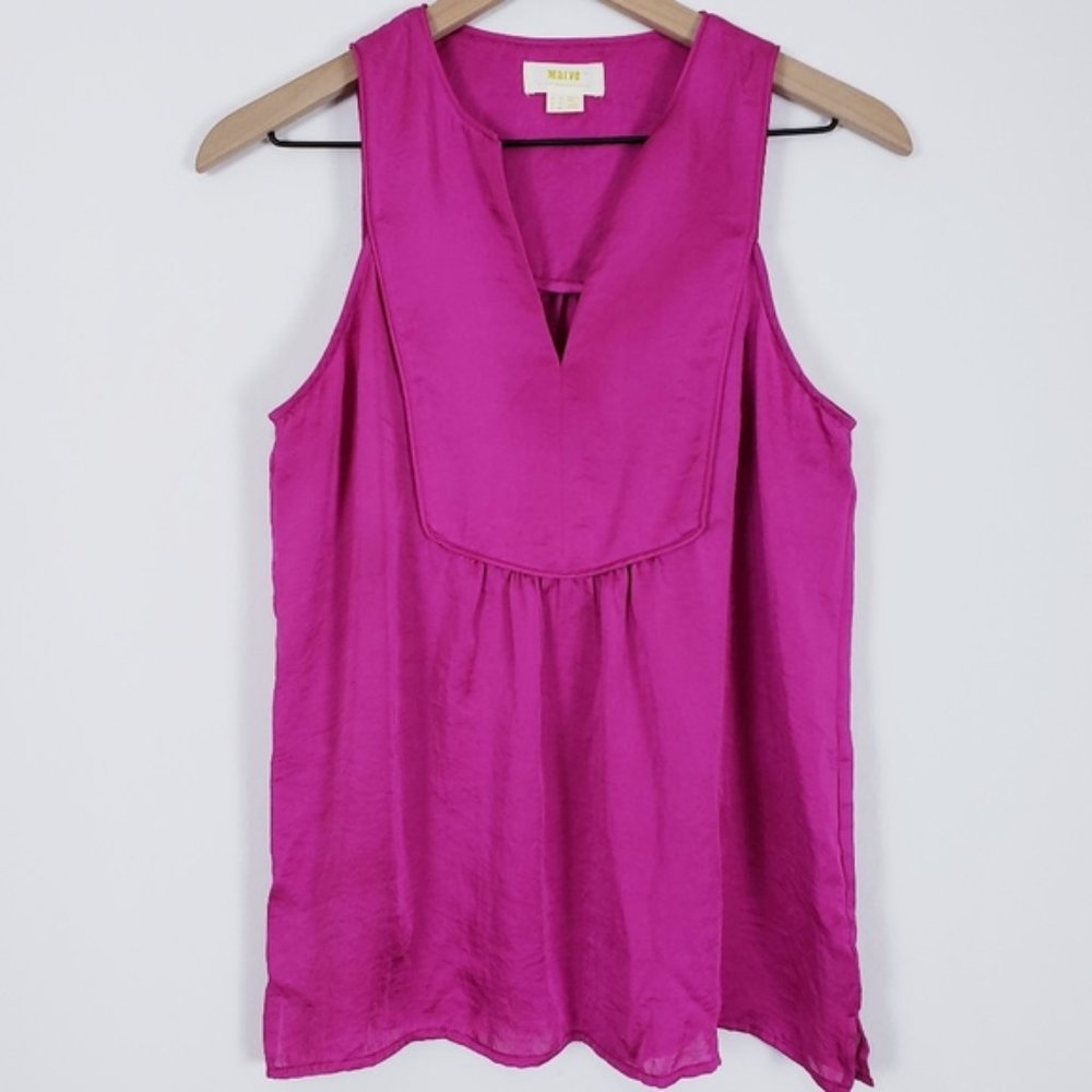 Maeve by Anthropologie Silky Raspberry Tank Top 4